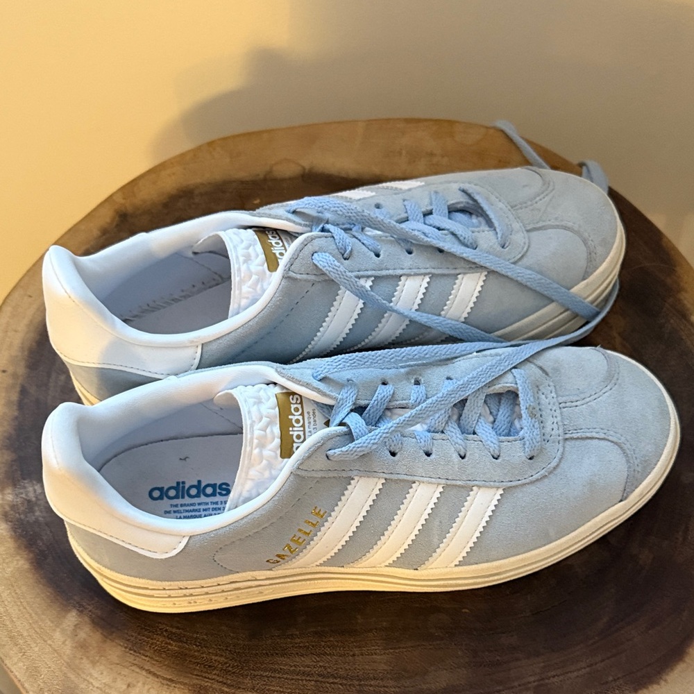 Baby Blue Adidas Gazelles - Picture 6 of 8